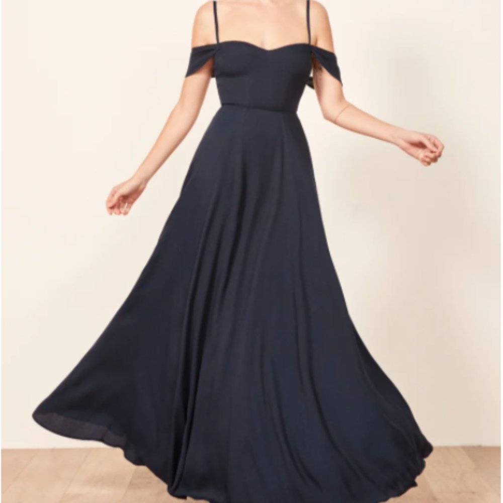 Reformation - Blue The Poppy Formal Dress